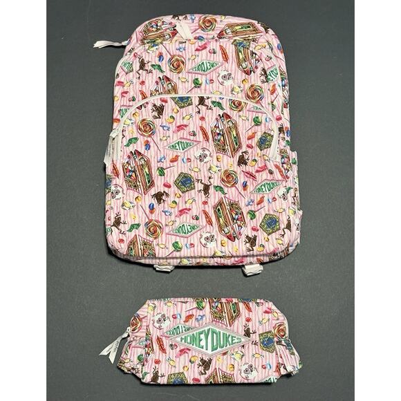 Vera Bradley Harry Potter Honeydukes Large Backpack Cosmetic Makeup Bag Set NWT main image 9